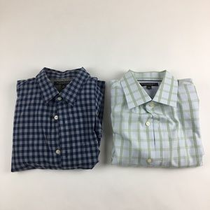 Banana Republic Non-Iron Tailored Slim Fit Button Up 2 Shirt Bundle Size Medium.
